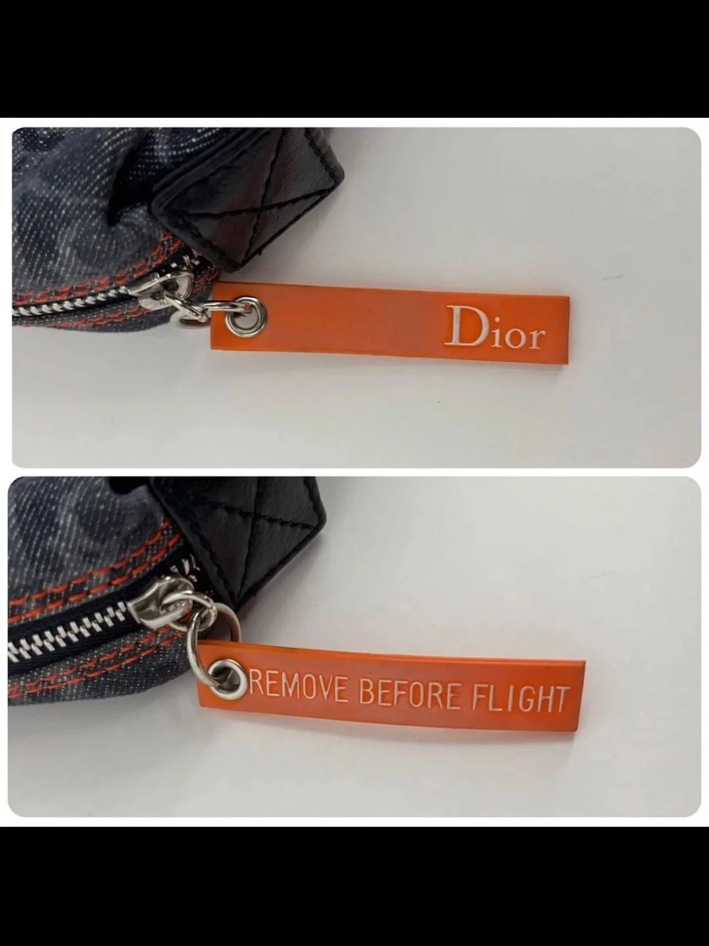 Dior Navy and Gray Monogram Cosmetic Pouch